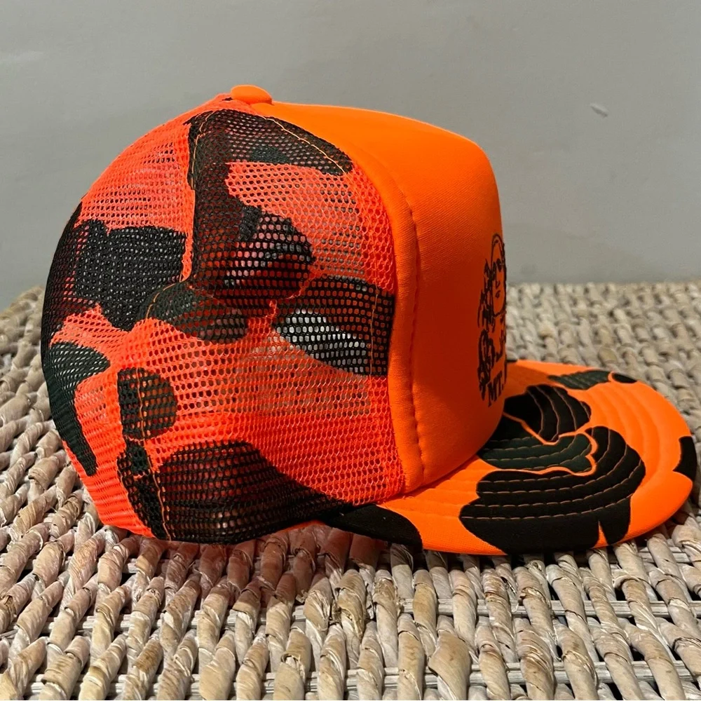 NEW Vintage Mt Rushmore Camo Adjustable SnapBack‎ hat Cap Orange  Green B…